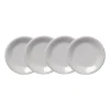 White Classic Rim 7 1/4 Inch Salad Plate, Set of 4