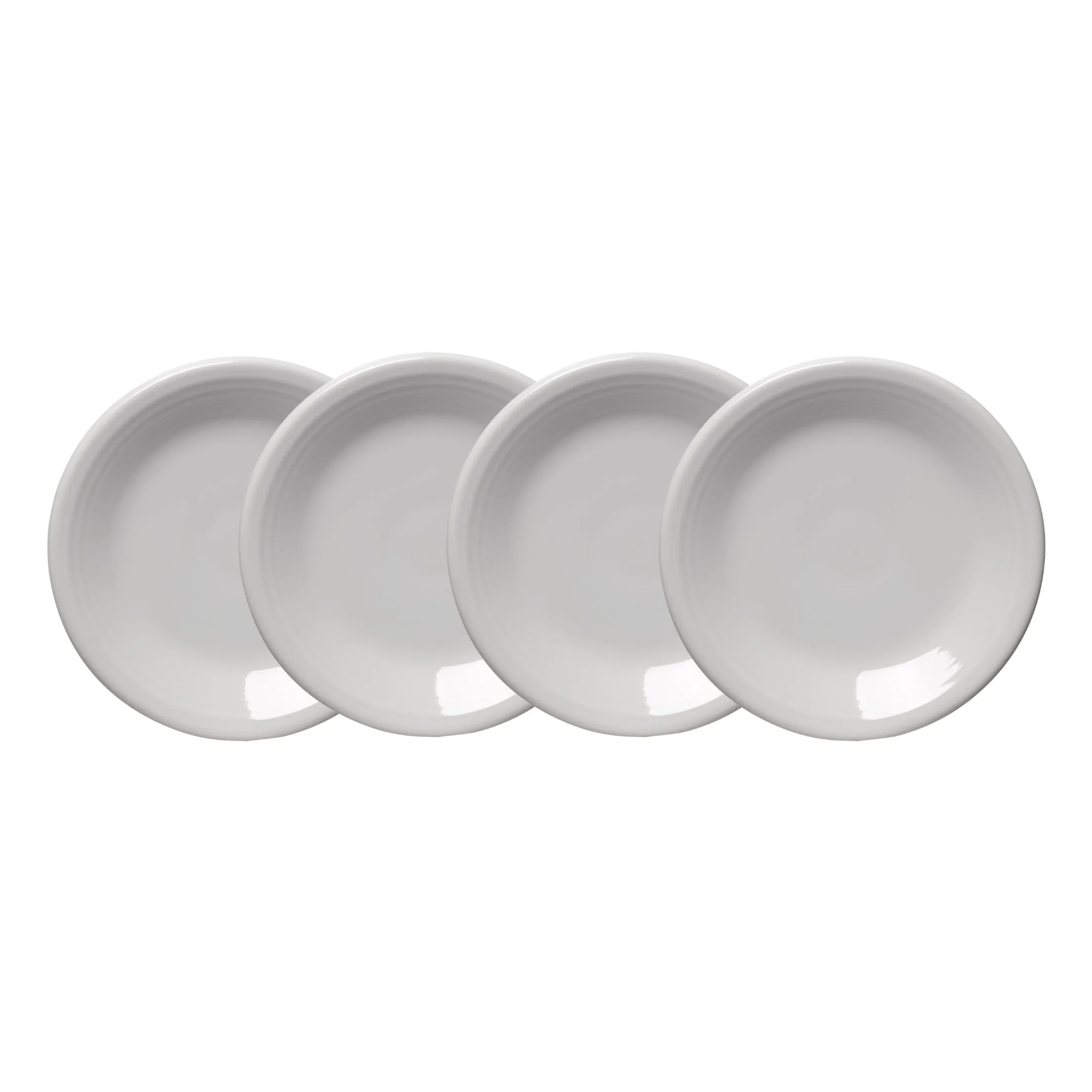 White Classic Rim 7 1/4 Inch Salad Plate, Set of 4