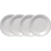 White Classic Rim 10 1/2 Inch Dinner Plate, Set of 4