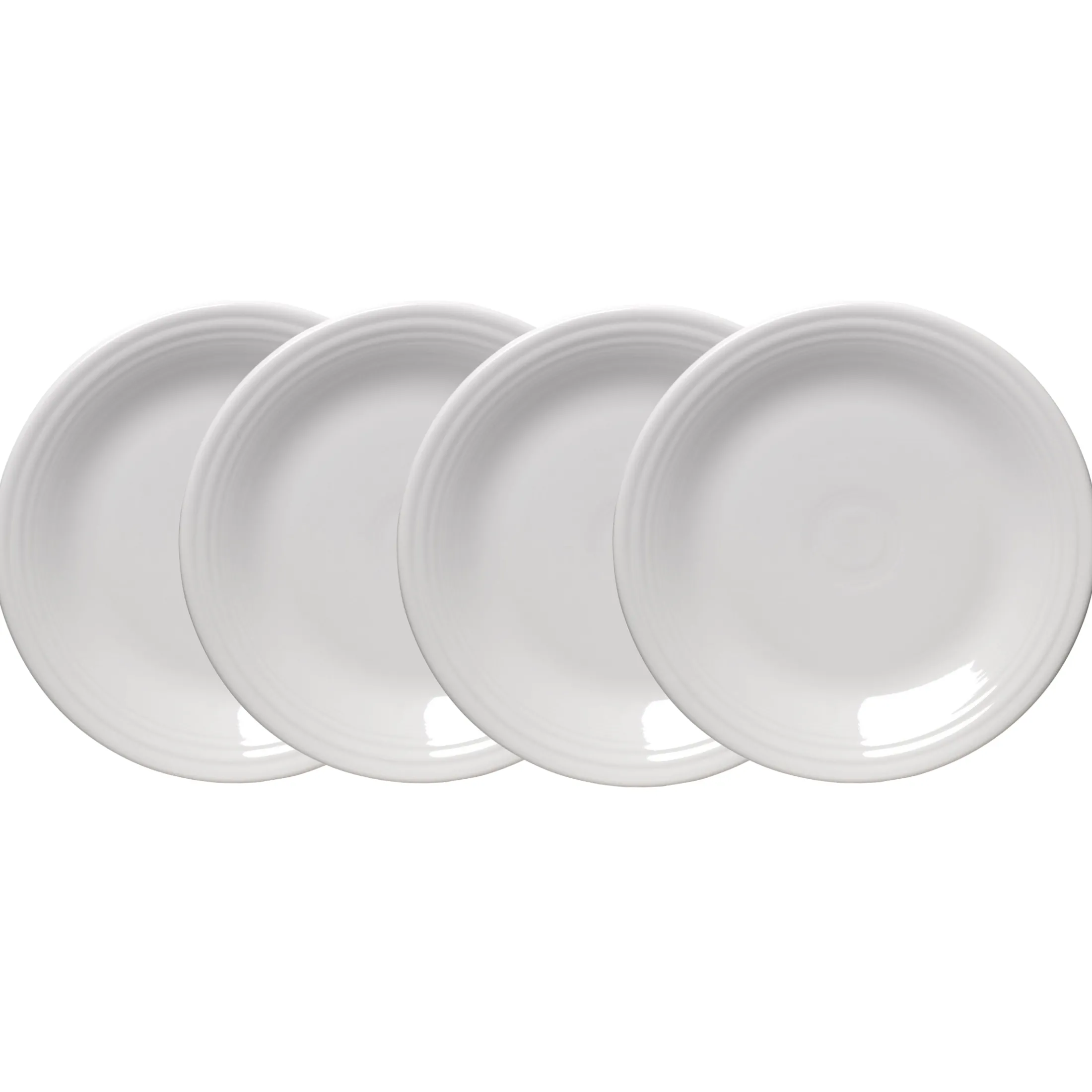 White Classic Rim 10 1/2 Inch Dinner Plate, Set of 4