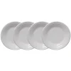White Classic Rim 9 Inch Luncheon Plate, Set of 4