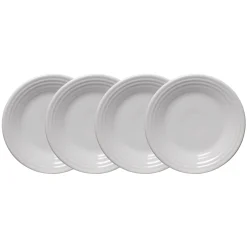 White Classic Rim 9 Inch Luncheon Plate, Set of 4