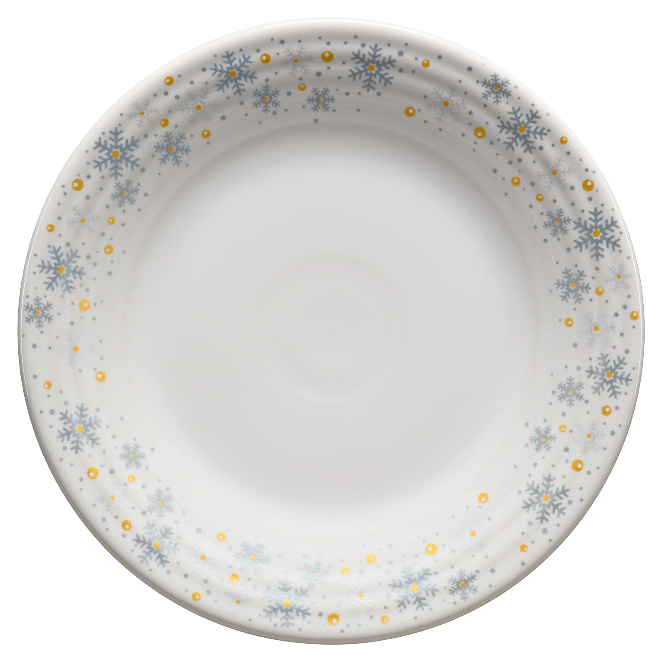 White Snowflake Classic Rim 9 Inch Luncheon Plate